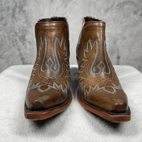 Ariat Women Sz 7B‎ Chimayo Dixon Western Boot Tan/New Mexico Navy Print - Picture 4 of 11